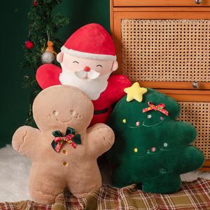 Oreiller d'arbre vert en peluche, coussin de noël mignon en peluche, coussin de dossier de chaise de canapé, cadeaux pour enfants, décoration d'arbre de noël 240118