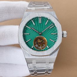 Groen horloge heren automatisch mechanisch uurwerk Designer horloges voor heren 41 mm roestvrij staal saffier zakelijk horloge mode polsbandje armband cadeau