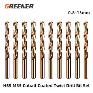 M￡s verde 1.0-13 mm 1pc 5pcs 10pcs Cobalt giro recubierto juego de bit broquial HSS M35 para herramientas el￩ctricas de cortador de madera/metal