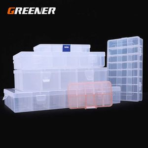 Caja de herramientas de almacenamiento de plástico extraíble más verde, piezas de Metal transparentes portátiles, herramientas de Hardware, organizador de destornilladores, caja de herramientas