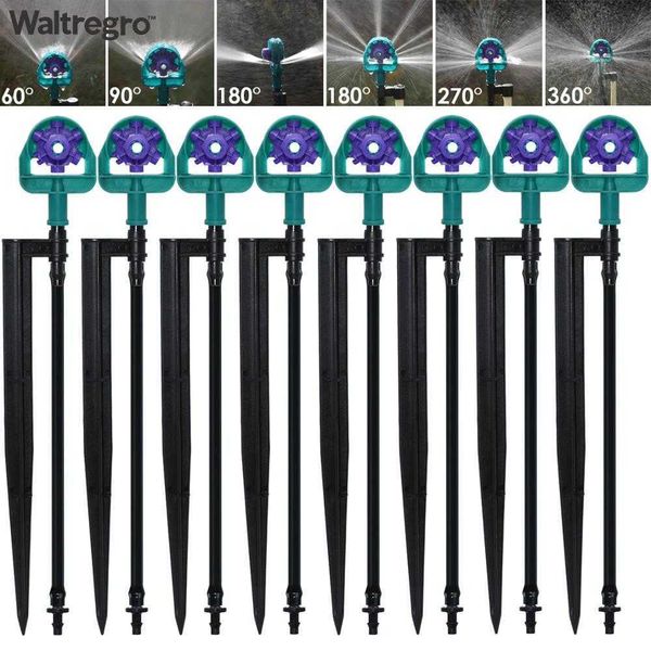 Arroseur réglable à effet de serre Buses d'irrigation d'arrosage à 60/90/180/270/360 degrés sur un piquet de 195 mm pour les outils de jardin agricole 210610