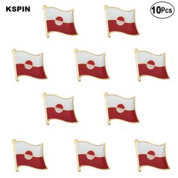 Groenland Drapeau Épinglette Drapeau insigne Broche Pins Badges 10 Pcs un Lot