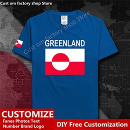 Groenland groenlandais GRL pays t-shirt personnalisé Jersey Fans bricolage nom numéro haute rue mode ample décontracté t-shirt 220616gx