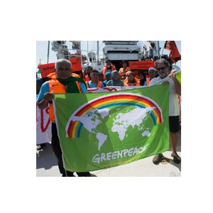 Greenpeace Drapeaux 3 'x 5'ft Festival Bannières 100D Polyester Extérieur Haute Qualité Couleur Vive Avec Deux Œillets En Laiton