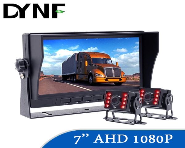 GreenYi 7 pulgadas AHD 1080P IR cámara de visión trasera camión alta definición vehículo IPS Monitor parasol para coche Bus1693690