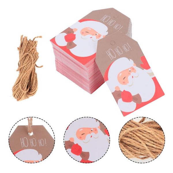 1 juego de tarjetas de felicitación, etiquetas colgantes bonitas y creativas con estilo, etiquetas de papel, regalo para enseñar a familiares de Navidad