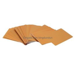 Cartes de vœux 100pcs Carte d'alliage en aluminium Carte pour le client Gravure Laser DIY Gift Metal Cards de visite 2154118 Drop livraison à la maison DHBKU