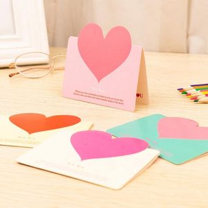 Cartes de voeux 10pcs / sac Love Heart Shape Card Invitations de mariage Romantique Romantique MERCI-VALITINS GADEAU GADE