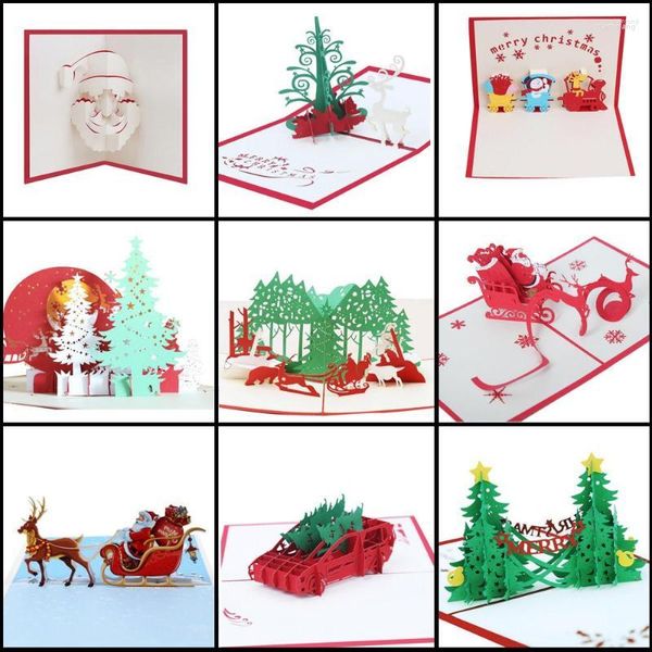 Cartes de vœux Année 2023 Détails de la carte de marchandises À propos de 3d -up Souhaits exquis Salutations de Noël Cadeaux pour bébés Enfants Joyeux