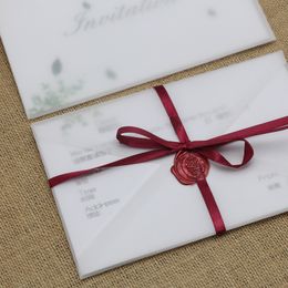 Wenskaarten 30 stc/doorschijnende doe -het -zelf lnvitatiekaart envelop lnvitation Letter verpakking Laklak zwavelzuurpapier envelop 230317