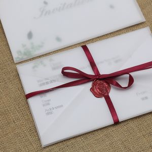 Tarjetas de felicitación 30pc/Translúcido DIY Tarjeta de invitación Sobre Carta de invitación Embalaje Sobre de papel de ácido sulfúrico lacado 230317