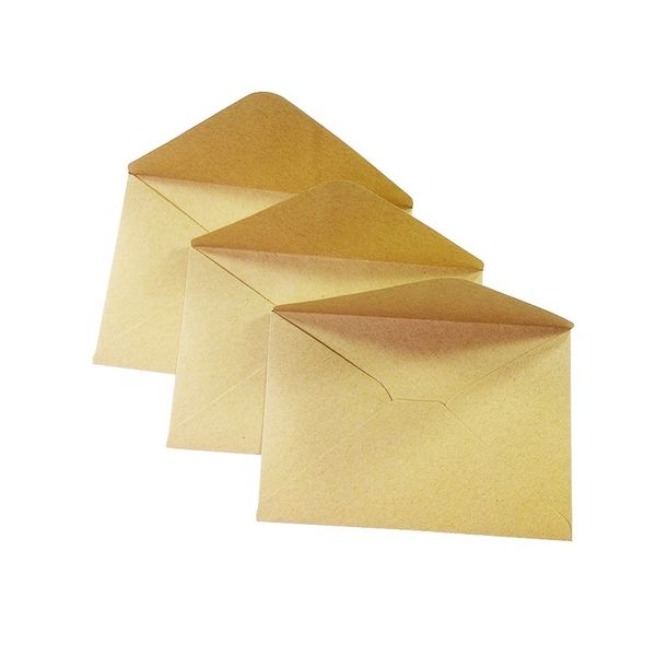 Cartes de voeux 50 Pcs / lot Enveloppe en papier Kraft brun simple Enveloppe multifonction bricolage Enveloppe de carte-cadeau Pour les invitations de remerciement 230317