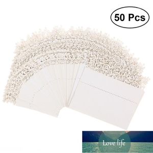 Wenskaarten 50 stks Tafelnaam Place Hollow Out Bruiloft Bericht Invite Card Party Decoration Favor1 Fabriek Prijs Expert Design Quality Nieuwste stijl origineel