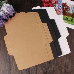 Cartes de voeux 50pcslot 3 couleurs Vintage papier Kraft blanc bricolage multifonction enveloppe carte postale boîte paquet papier en gros 230706