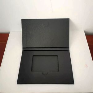 Cartes de voeux 5pcs noir papier kraft carte-cadeau boîte affaires forfaits avec fente eva et fermoir magnétique 230706