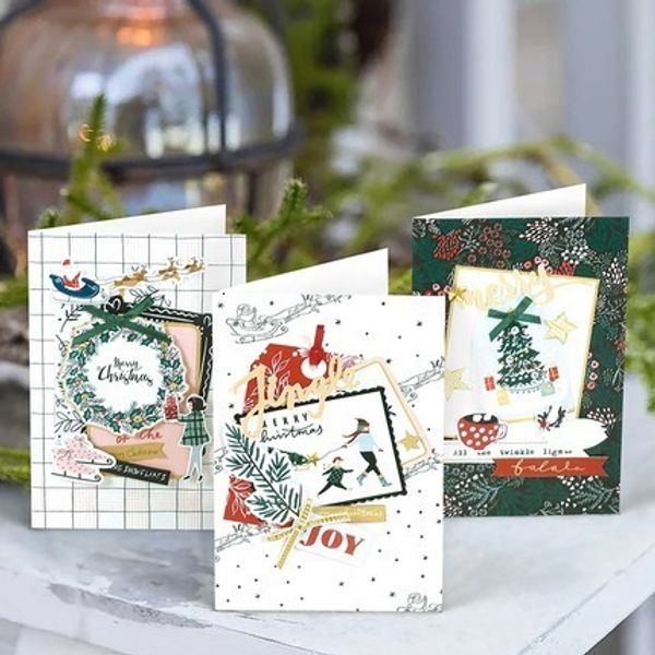 Cartes de voeux 6pcs Kit de fabrication de Noël Fabricant fait à la main Enfants Adultes Créez votre propre 230411