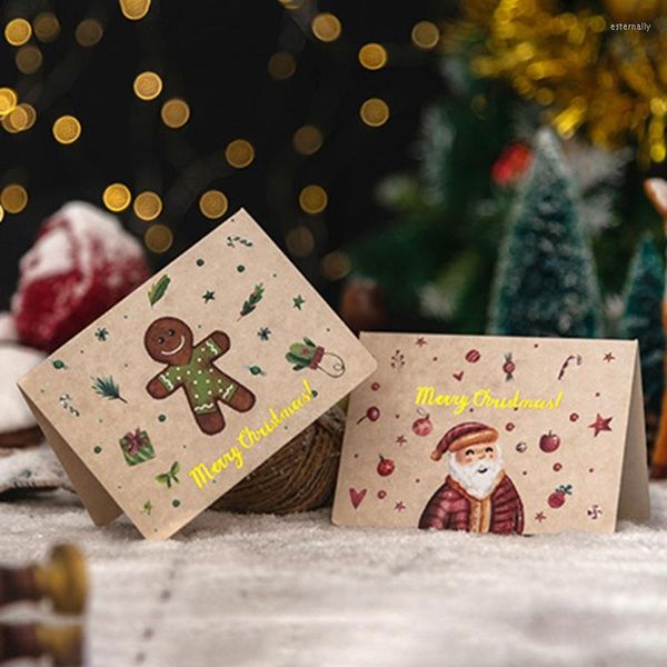 Cartes de voeux 6pcs carte de joyeux Noël avec enveloppe cartes postales de Noël Invitations 101A