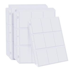 Wenskaarten AF88 -TRATING CARD SLEEVE Pagina's, 50 Pack 9 Pocket Trading Storage Pagina's 3 Gaten Fit Ring Binder