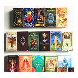 Cartes De Voeux Jeux De Cartes Tarot Pour La Divination Usage Personnel Deck Fl Version Anglaise Drop Delivery Home Garden Festive Party Supplies Dhwaj