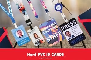 Cartes de vœux Badges d'identification Po en plastique polychrome Cartes de personnel en PVC - Imprimées des deux côtés - Pour les visiteurs du lieu de travail 230728