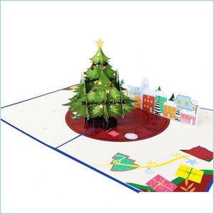 Cartes De Voeux Cartes De Voeux Motif D'arbre Décoratif Écologique Carte De Noël Innovante Pour Les Amis Drop Delivery 2021 Home Gard Dhegq