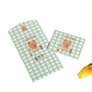 Cartes de Voeux Carte Postale Décoration Cadeau Tanabata Anniversaire Girly Style Mignon Dessin Animé Ours 2pcs Carte Bénédiction Remercier Enveloppe Lettre Papier