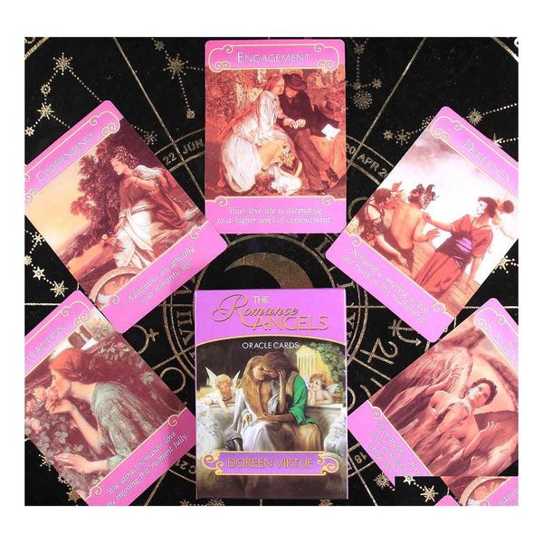 Tarjetas de felicitación The Angels Tarot Deck 44 Romance Angel Oracles By Doreen Virtue Rare Out Of Print Game Board Drop Delivery Home Garde Dhjvz