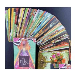 Wenskaarten The Muses Tarot FL English Oracle Card Divination Fate Board Game X1106 Drop Delivery Home Garden Feestelijke feestje Supply Dh3xk