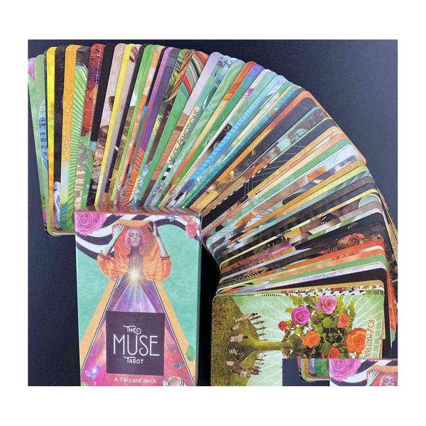 Cartes de vœux The Muses Tarot Fl English Oracle Card Divination Fate Board Game X1106 Drop Delivery Home Garden Festive Party Suppl Dh3Xk