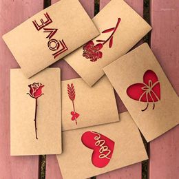 Wenskaarten Valentijnsdag gelukkige verjaardagscadeaus origami 3d papier kawaii handgemaakte vintage vintage postkaart envelope1