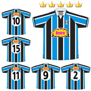 Gremio 2000 Retro voetbaltruien 00 Ronaldinho Zinho Nene Warley Alegre Home Vintage Old Classic Jersey Uniforms voetbalhemd