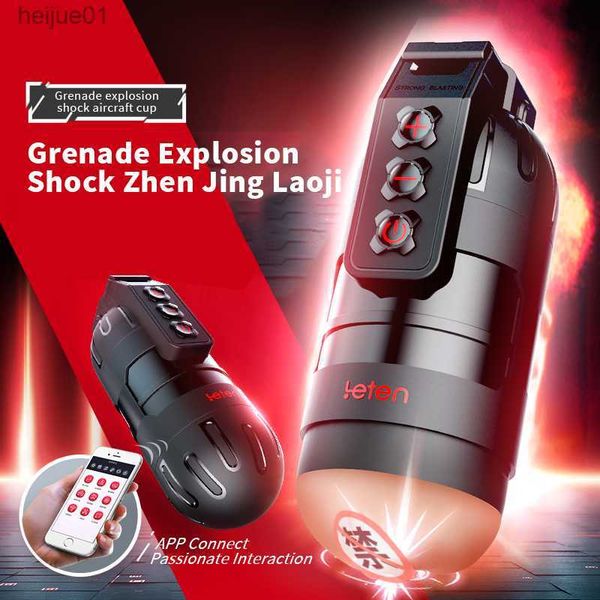 Grenade App Control Male Fellation Masturbation Coupe Prononciation Vagin Vibrateur Bluetooth Connectivité Sex Toy pour Homme Adulte L230518