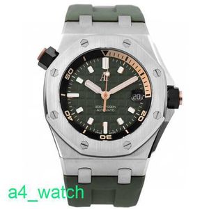 Grestste AP pols horloge Royal Oak Offshore 15720st Avocado Green Plate Green Face Gold Pointer 42mm meter set