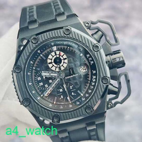 Grestest AP Wrist Watch Royal Oak Offshore Series 26165 Édition limitée Black Ceramic Titanium Material Rare and Good Item