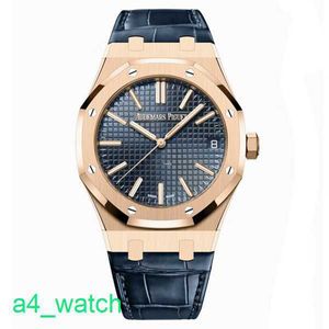 Grestest AP Wrist Watch Royal Oak Series 15510or Rose Gold Blue Plate Automatic Mécanique Mode Fashion Casual Business Habinage
