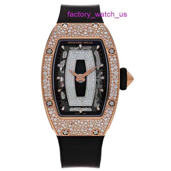 Grestest Gentlemen Montre-bracelet RM Montre RM Montre-bracelet RM07-01 Femme Or Rose Agate Snow Diamond Set RM07-01 JY