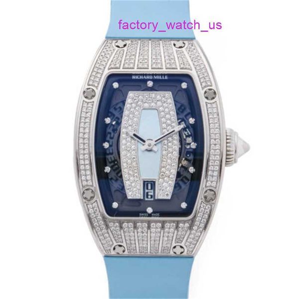 Grestest Gentlemen Montre-bracelet RM Montre RM Montre-bracelet RM007 Montres automatiques Montres-bracelets fabriquées en Suisse RM007 MONTRE EN OR BLANC PAVE DE DIAMANTS RM007 COM003133