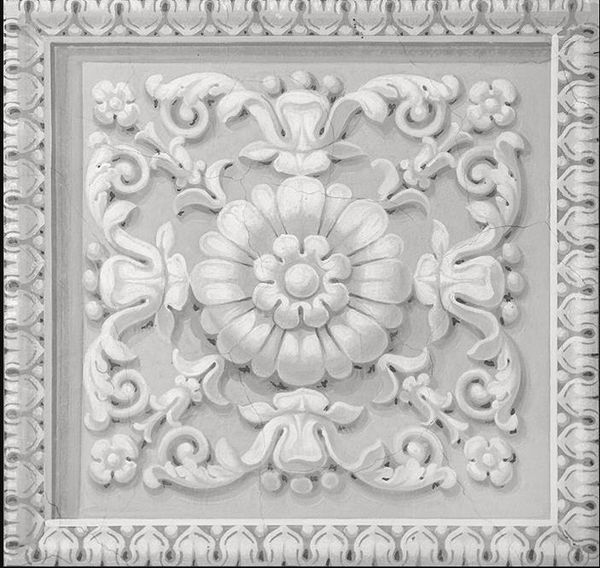 Papier peint classique pour plafonds gris, 3d, motif en relief européen tridimensionnel, sculpture sur pierre, mur de plafond