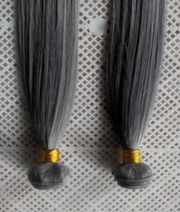 Grijze kleur Braziliaans steil haarweefsel Zilvergrijs 100 Menselijk haarweefsel 6a Onverwerkte dubbele inslaghaarweving2830395
