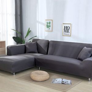 Couvre de canapé de canapé élastique de couleur gris Couvercle de canapé de couverture pour le salon en coupe meuble de fauteuil de fauteuil 254y