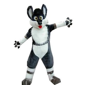Grey Dog Husky Mascot Costumes Party roman Animaux Fancy Dishy Anime Characon Carnival Halloween Bost Parade Parade