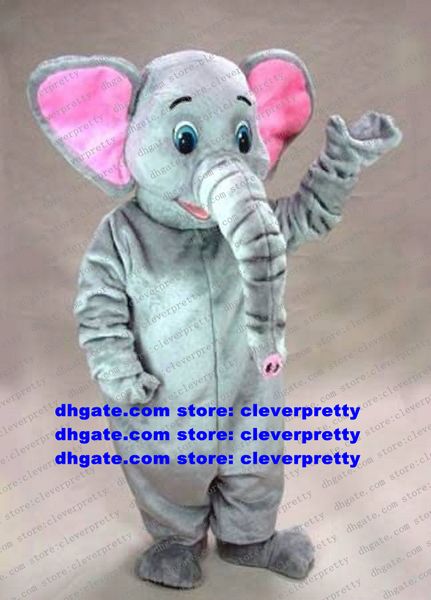 Elefante gris Elephould Like Elephish Mascot Costume Adult Cartoon Character Outfit Suit Business Advocacy Recreation Ground No.485