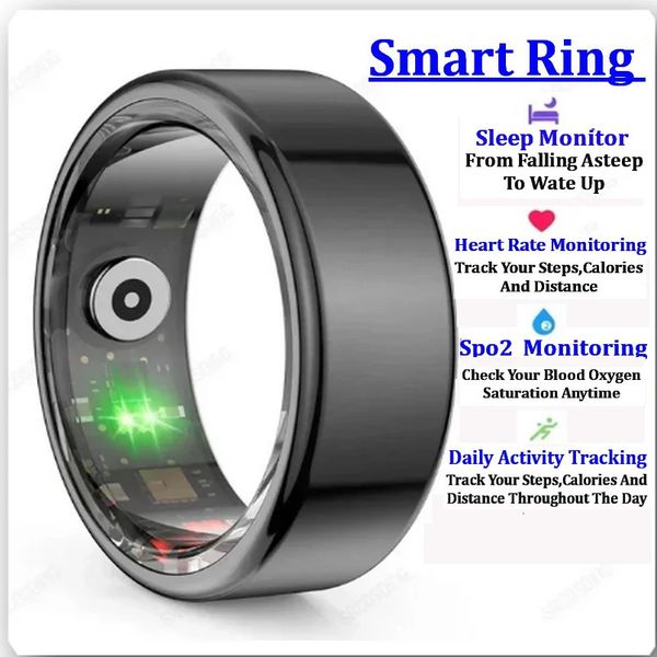 Gris R02 Smart Ring STEP MULTIFUCTION STAPE SANTÉ SHADER CARDAT CARDAT Blood Oxygen Monitor Imperproof Sleep Fitness 240415