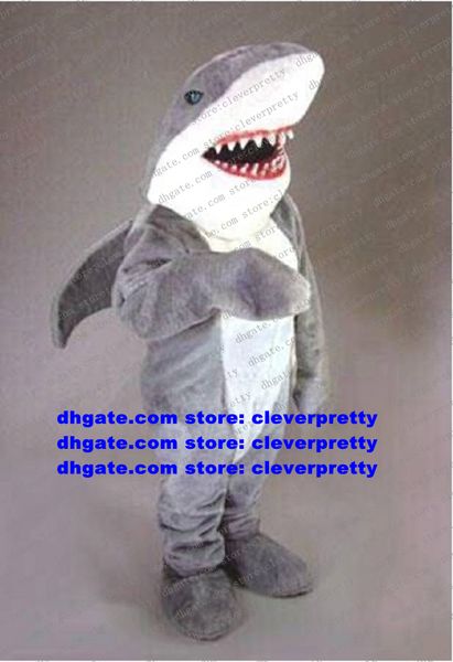 Gray Shark Killer Whale Mascot Costume Mascotte Grampus Orcinus Orca Personaje de dibujos animados para adultos Traje Traje Película Grupo temático Foto No.1235