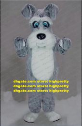 Costume de mascotte pour adulte, chien-loup gris Schnauzer, chien Schnowzer Shnowser, personnage de dessin animé, marque, programme artistique zz7958