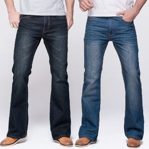 GRG hommes Tradition botte coupe jambe coupe classique Denim Flare bleu profond jean mâle mode Stretch pantalon