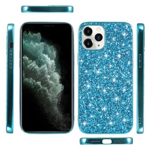 Étuis de téléphone brillants scintillants minces pour iPhone 14 13 12 11 15 Pro Max Samsung S23 S22 Z Flip Flod 3 4 TPU Housse de protection rigide antichoc pour fille