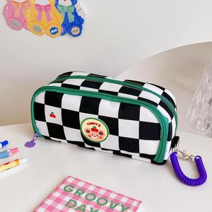 Grid Etui Trousse Scolaire Pencilcase Schoolbenodigdheden Pen Estuche Lapices Koreaanse Briefpapier Gevallen Voor Meisjes