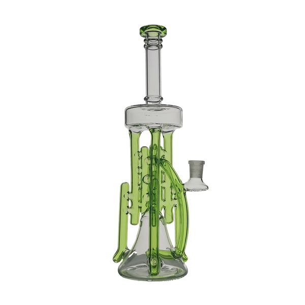 Gridding Hookahs Verre Bong Recycler Fumer Tuyau D'eau Dab Rig 31cm Hauteur avec Joint de 14mm