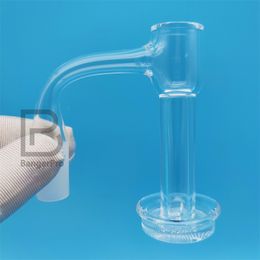 Plat quadrillé XXL Terp Slurper Quartz Banger Soudure complète Tour de contrôle de 80 mm Mur de 2,5 mm d'épaisseur Bord biseauté sans soudure Clous Dab 10 mm 14 mm Mâle